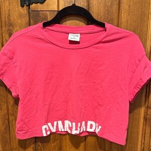 Gymshark Bright Pink Cropped Tee